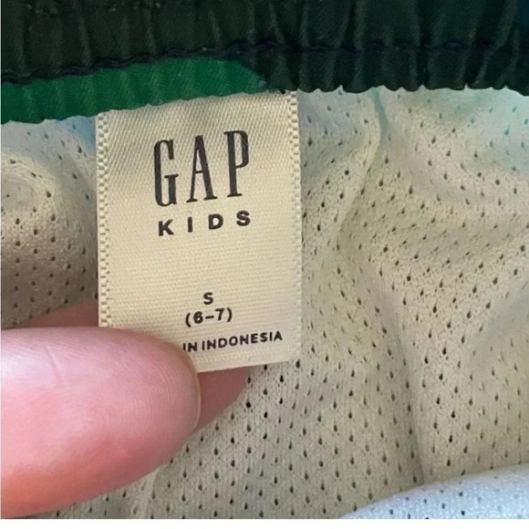 Gap Green Blue Camo Tropical Island  Short Board Pants SZ S (6/7) # 1204 - Picture 5 of 6